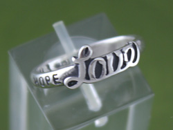 Faith, Hope, Love Band Ring