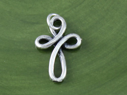 Round Wire Wrap Cross Charm