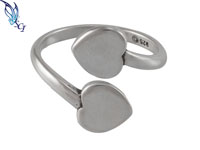 8mm Hearts Adjustable Ring