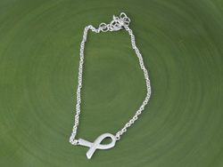 Sideways Awareness Ribbon Bracelet