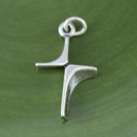 Silver Design Cross Charm