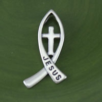 Religious Fish Cross Charm
