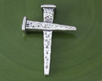 Silver Wooden Cross Pendant