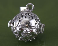 Silver Budda 3D Round Locket