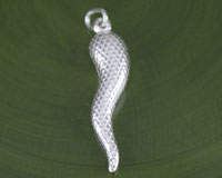 Checkered Italian Horn Charm
