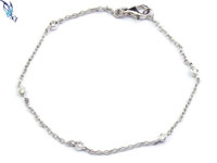 Dainty 3mm Round CZ Bracelet