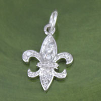CZ Fleur de Lis Charm