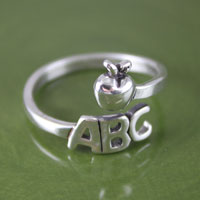 ABC with Apple Adjustable Ring