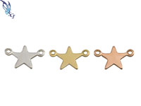 Tiny Star Link Connector, gold filled, rose gold filled, sterling silver, link connector