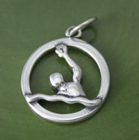 Sterling Silver Swimmer Charm