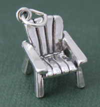 Silver Adirondack Chair Charm
