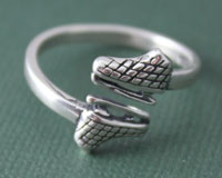 Silver Figure Skating Adjustable Ring