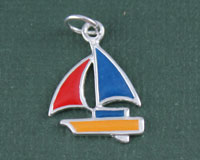 Enamel Sailboat Charm