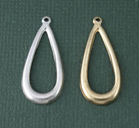 Thin Teardrop Earring Pendant Charm
