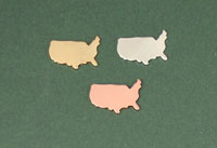 Gold Filled Continental United States Charm