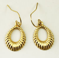 Gold Filled Dangle Door Knocker Earrings
