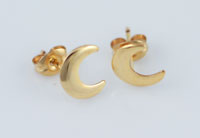 Gold Filled Cresent Moon Earrings