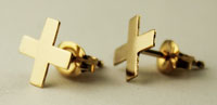 Gold Filled Cross Earrings