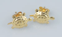 Gold Filled Turtle Earrings