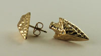 Gold Filled Arrowhead Stud Earrings
