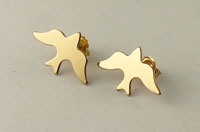 Gold Filled Dove Earrings