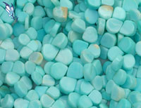 Blue Opal Flat Teardrop Beads