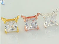 Princess Cut CZ Link Connector