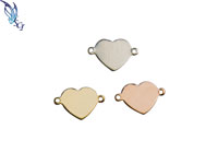 Gold Filled Heart Link Connector