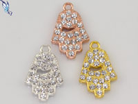 Pave Crystal Hamsa Charm