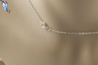 1.6mm flat cable chain, sterling silver, spring ring clasp