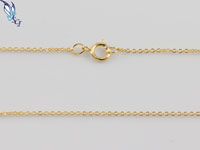gold filled chain, flat cable chain, spring ring clasp, 1132f