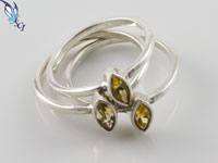 Citrine Gemstone Band Ring