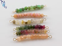 Sterling Silver Gemstone Beaded Bar