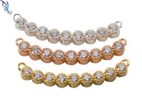 Curve CZ Bar Connector Pendant
