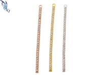 Long CZ Vertical Bar Pendant