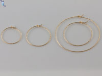 Gold Filled Sparkle Wire Hoop Earrings