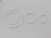 Sparkle Wire Hoop Earrings