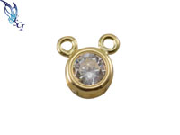 Gold Filled CZ Necklace Connector