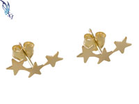 Triple Star Earrings, stud earrings, ear crawlers