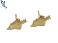Gold Filled Arrow in Heart Earrings