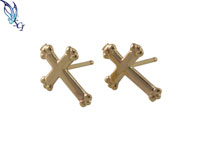 Gold Filled Cross Earrings