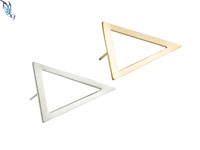 Open Triangular Stud Earrings