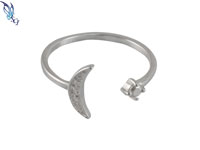 Large Adjustable Crescent Moon Ring
