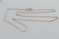 1.2mm Rose Gold Filled Flat Cable Chain w/ Spring Ring