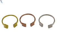 Textured Square Pave Look Ring