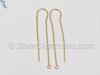 Threaded Earring Findings with Curve Bar