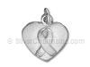 Awareness Ribbon on Heart Charm