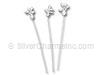 Silver Daisy Head Pin with 4 Beads