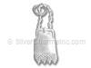 Sterling Silver Fringe Style Purse Charm