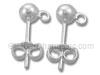 Silver 5prs Post Earrings with Ring